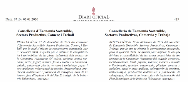 Ayudas para Pymes en la Comunitat Valenciana